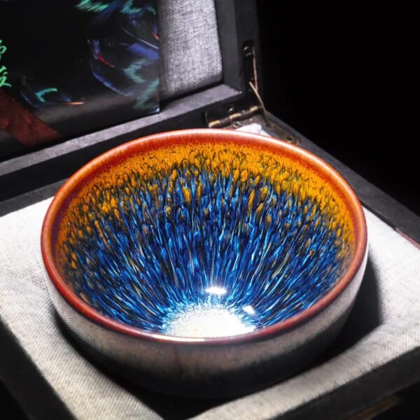 ヘリアンサス-剣山-天目茶碗-7 Helianthus-Jian-Zhan-Tenmoku-Tea-Cup-7